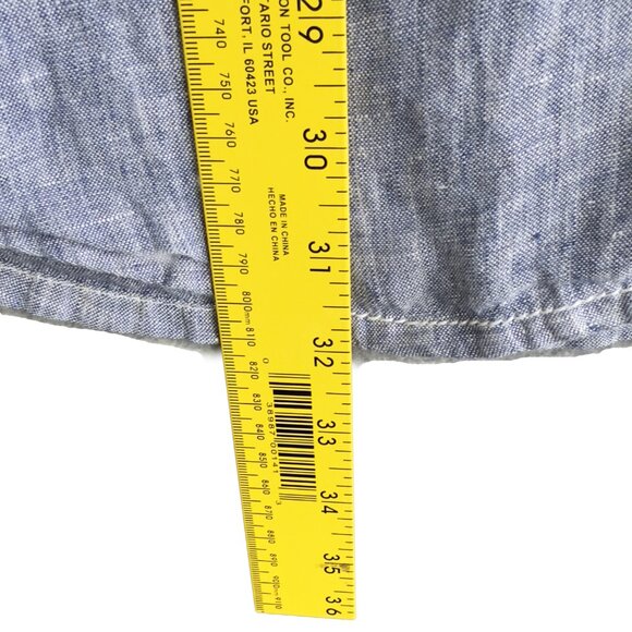 Tommy Bahama 100% Linen Short-Sleeve Camp Shirt – Light Blue Large, Resort Style - Picture 5 of 14